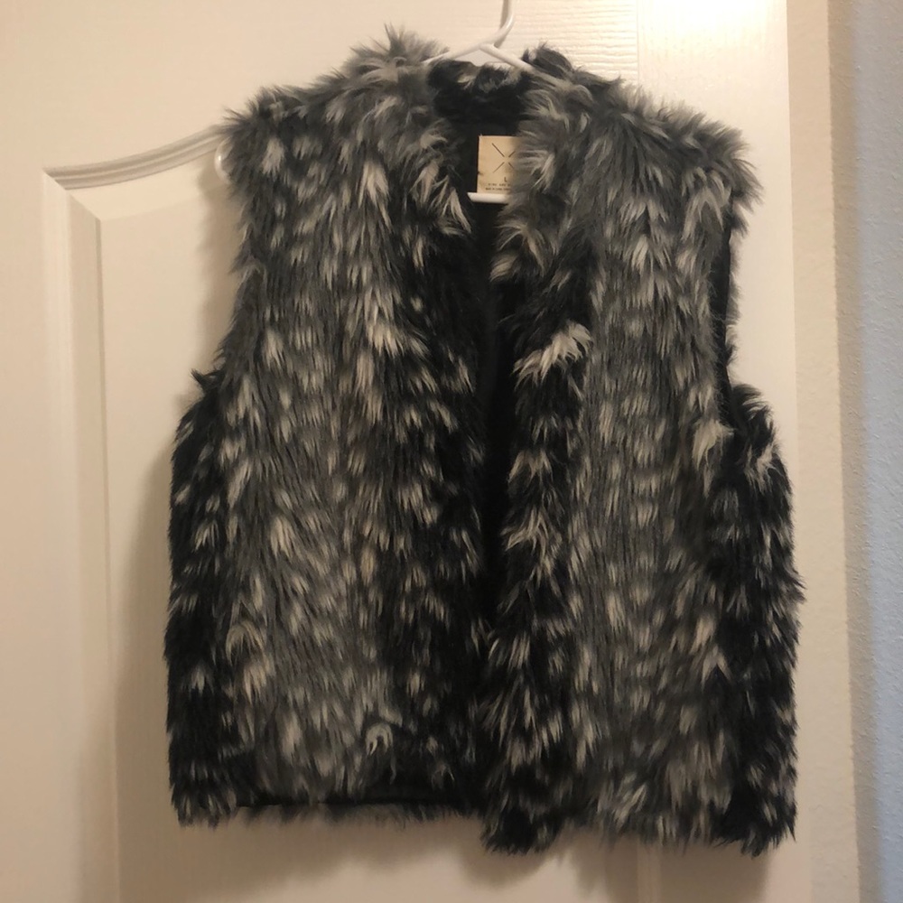 Faux fur vest
